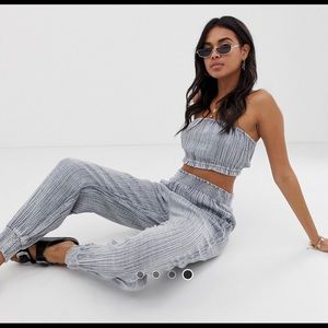 Two Piece Ruffle Beach Set Size Small